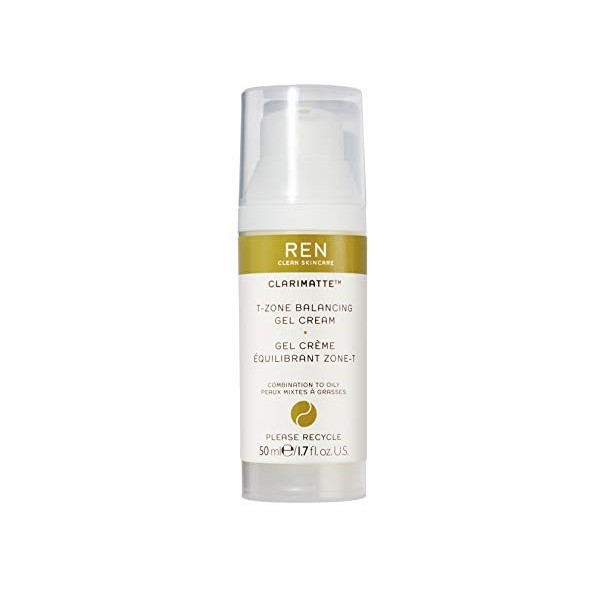 REN Clarimatte T-Zone Balancing Gel Cream - Combination To Oily Skin For Unisex 1.7 oz Gel & Cream