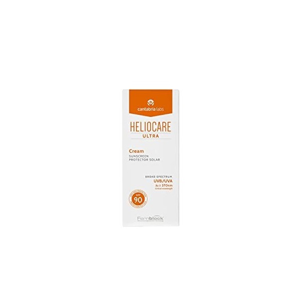 Heliocare Ultra 90 - Crème Solaire Visage SPF 50+, Très Haute Protection, Nourrit et Hydrate, Sans Résidu Blanc, Sans Effet M