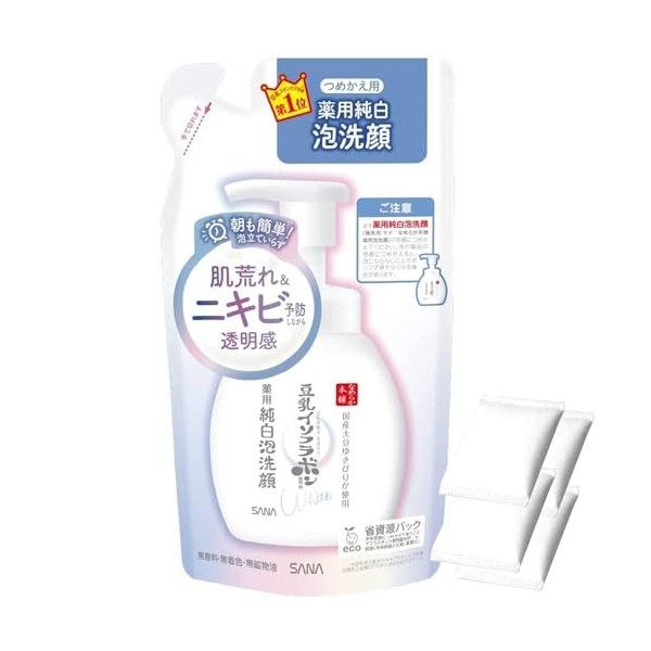 Sana Nameraka Honpo Soy Milk Isoflavone Medicinal Foam Face Wash Refill 200ml