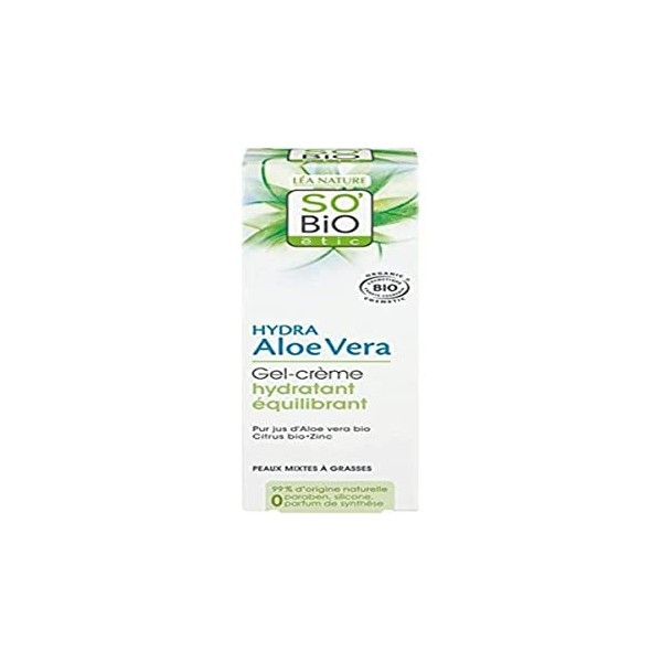 SOBIO ETIC Crème MATIFIante PURIF Zinc-Aloe-Lime 50 ML Bio, Noir, Standard.