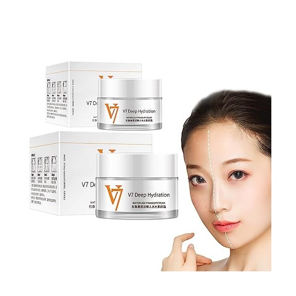 Georcep Images V7 Deep Hydration Makeup Cream - Moisturizing Tone-up Cream, Images V7 Deep Hydration, for All Skin Type Face 