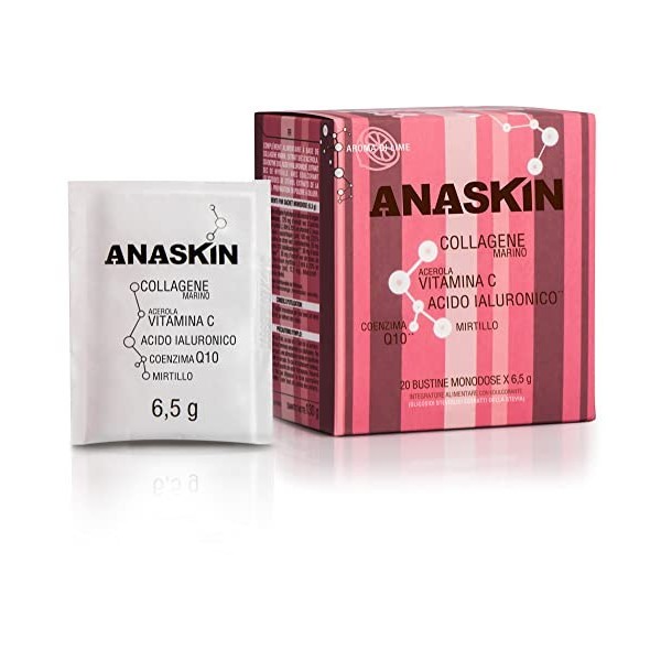 ANASKIN Beauty comes from within Collagène, acide hyaluronique, coenzyme Q10, acérola vitamine C et myrtille * 130g/20 sa