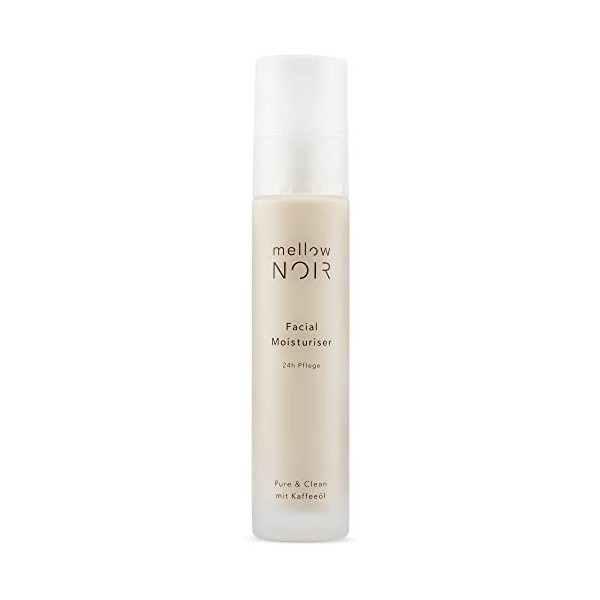 mellow NOIR Facial Moisturiser | 24h dHydratation | Vegan, Climatiquement Neutre, Propre | 50 ml Creme Hydratante Visage Fem