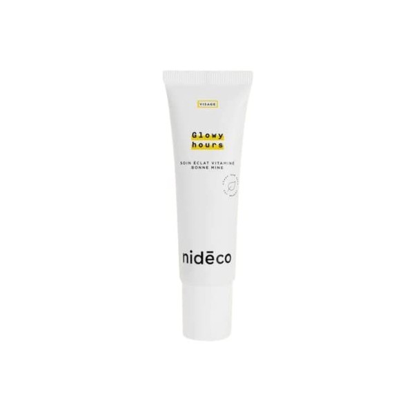 Soin visage éclat bonne mine immédiat naturel Glowy Hours | Hydrate et Illumine le teint | Actifs naturels à 97% | 30mL | Nid