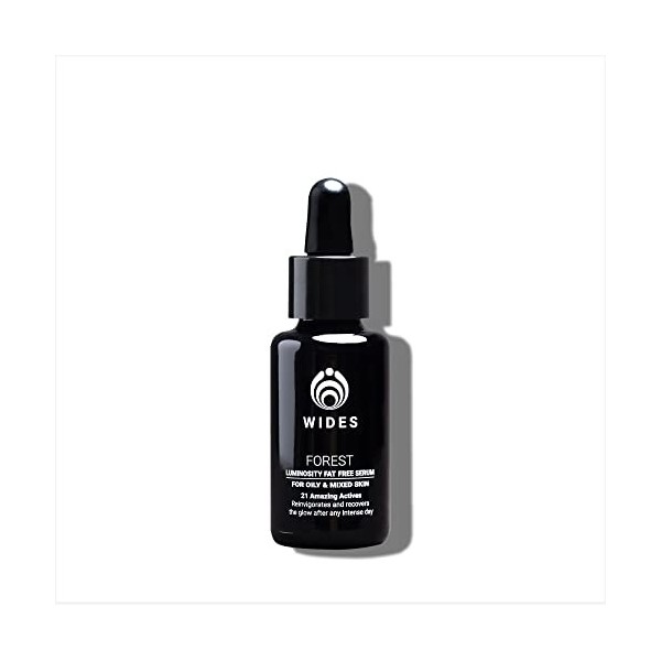 FORET. Sérum visage ultra antioxydant pour hommes avec astaxanthine et 21 ingrédients actifs 100% naturels et 74% biologiques