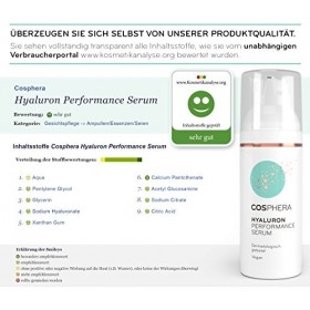 Performance Sérum hyaluron 50 ml - Acide Hyaluronique Concentré Gel pour le Visage, cou, décolleté et yeux - Anti-âge & lhum