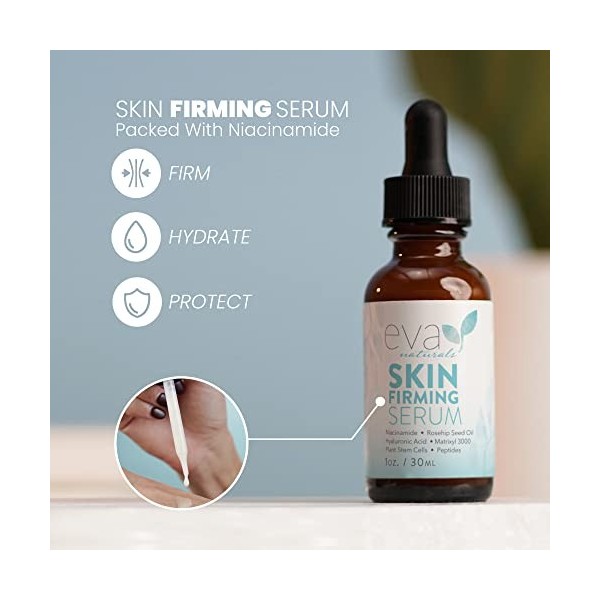 Eva Naturals Skin Firming Serum 30 ml - Sérum de jour ou de nuit qui raffermit instantanément la peau relâchée et affine le