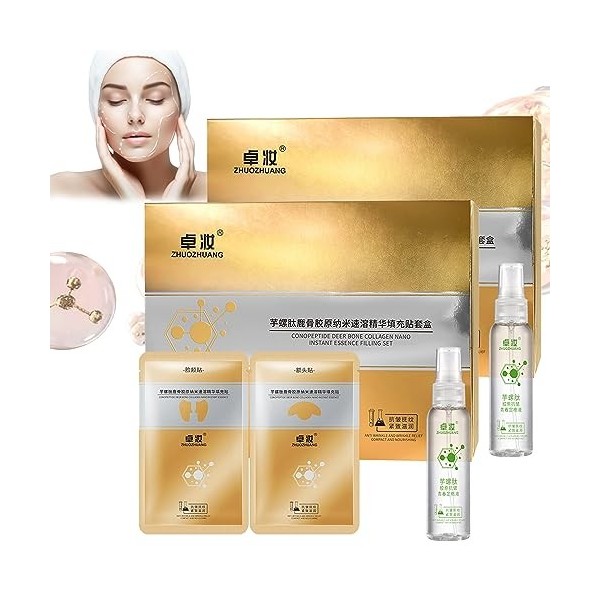 Spiral Peptide Deer Bone Collagen Essence Kit, Japanese Spiropeptide Deer Collagen Essence Set, Heykomi Spiralpeptide Collage