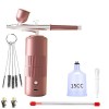 Wdesrgt Portable Rechargeable Sans Fil Aérographe avec Compresseur Double Action Spray Outils pour Visage Beauté Nail Art Tat