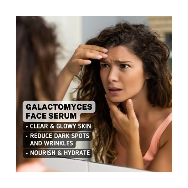 IVACHI Sérum pour le visage Galactomyces - Sérum hydratant et anti-âge avec ferment Filtrate de Galactomyces, niacinamide, gl