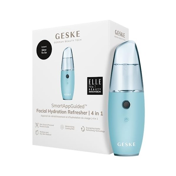 GESKE | SmartAppGuided™ Facial Hydration Refresher | 4 in 1 | Atomiseur deau | Vaporisateur facial | Vaporisation deau | Br