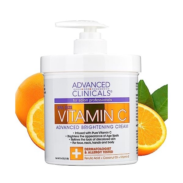 Vitamin C, Advanced Brightening Cream, 16 oz 454 g 