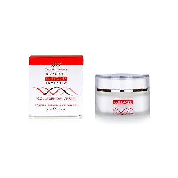 Natural Collagen Inventia Anti-âge Collagène Crème de Jour 50 ml - Serum Anti-Rides à la vitamine E et aux extraits daloe ve