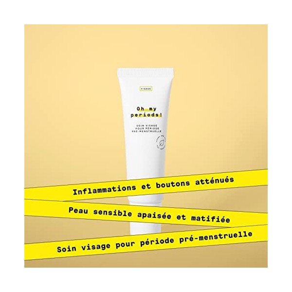 Soin crème visage anti-inflammations pour période pré-menstruelle Oh My Periods! | Réduit les boutons du visage, rééquilibre 