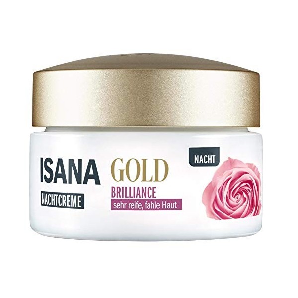 ISANA Age Performance Gold Crème de nuit 50 ml pour peaux très matures, fatiguées, gelée Royal & Reforcyl® Tolérance cutanée 