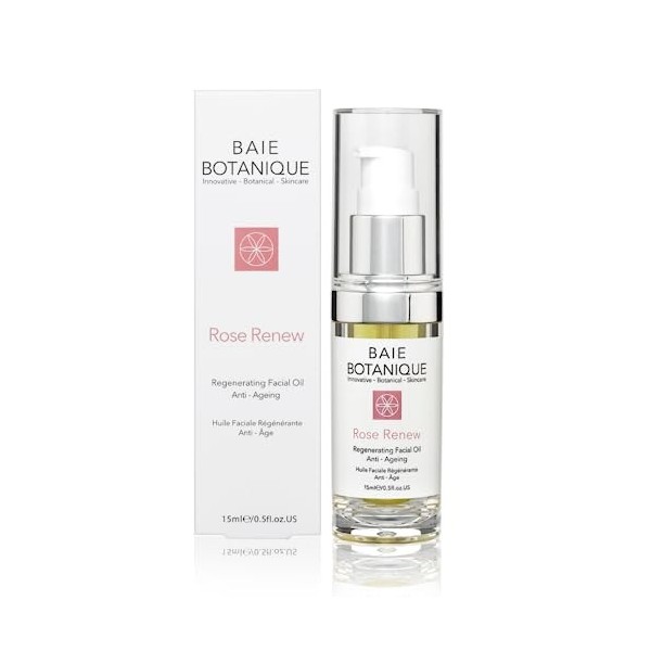 Baie Botanique Professionnel Huile Faciale Anti-âge 15ml - Rose Absolue, Rose Musquée, Camélia, Bourrache, Framboise, Onagre,