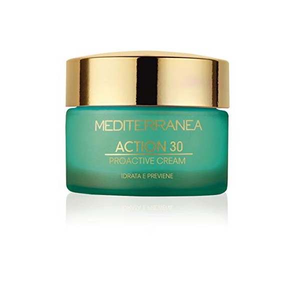 Mediterranea - Action 30 Proactive Cream - Crème Jour et Nuit Hydratante et Préventive pour Retarder lApparition des Premièr