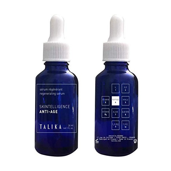 Talika Le Sérum Régénérant Soin Anti-Age Hydratant Antirides Raffermissant et Éclaircissant, 30 ml