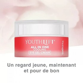 YOUTHLIFT Gel crème contour des yeux rafraîchissant tout-en-un 15 ml – à action immédiate et longue durée, contient un boos