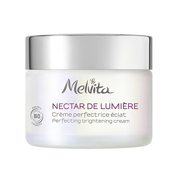 Melvita - Crème perfectrice éclat Nectar de Lumière - Booste léclat du teint - Action ciblée - Tous les types de peaux - 99%