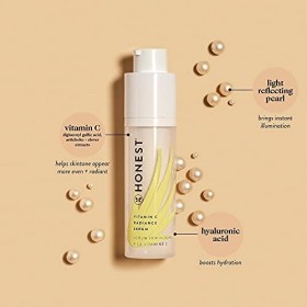 Honest Beauty Vitamin C Radiance Serum with Artichoke & Clover Extracts | Paraben Free, Dermatologist Tested, Cruelty Free | 