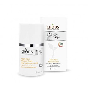 CHOBS Crème pour le visage Apple Aqua Moisture avec eau de pomme biologique - Convient aux peaux sensibles, sèches et mixtes,