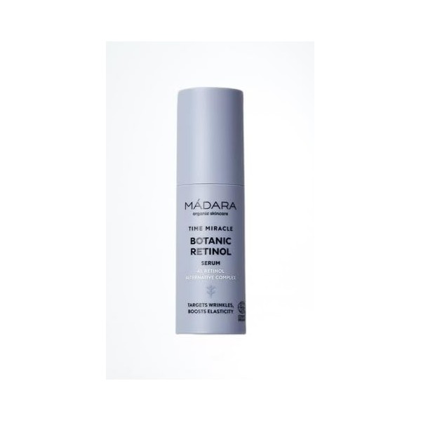 MÁDARA Organic Skincare - Sérum au Retinol Serum Visage Botanique TIME MIRACLE, 30 ml - Lisse Les Rides Et Ridules, Illumine 