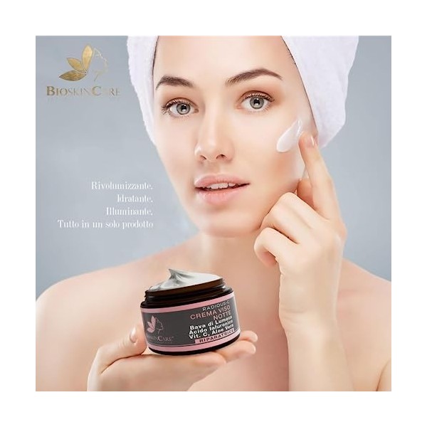 BIOSKINCARE Anti-Wrinkle Face Cream, Repairing Face Cream, 50% Snail Slime, Aloe Vera, Vit C, Reshaping, Minimize wrinkles,