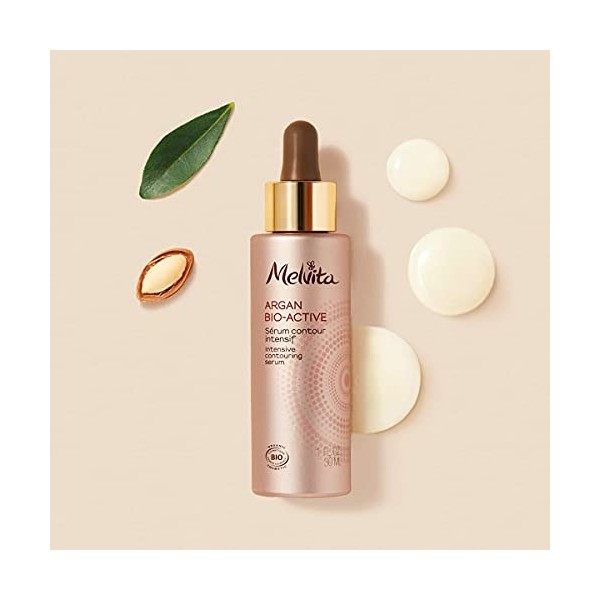 Melvita - Sérum Sculptant Anti-âge et Eclat Argan Bio Active - Soin 99% Naturel - Certifié Bio - Nourrit, Lisse les Rides et 