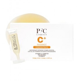 Ampoules Vitamine C Radiance C+ Concentrate 10 unités de 5ml Concentré de Vit. C+ 10% E A Combinaison d’actifs Pro-Rétinol et