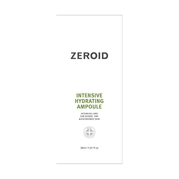 ZEROID Lampe hydratante Intensive Soin Intensif pour peaux sèches et irritées, 30 ml