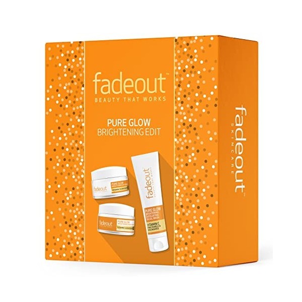 Fade Out Pure Glow Brightening Edit with Pure Glow Day and Night Creams and Exfoliating Facial Wash