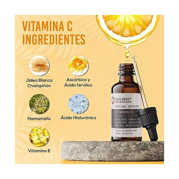 Sérum VITAMINE C - sérum visage vitamine C - Sérum ANTI-TACHES - Sérum ANTI-RIDES - CLARIFIANT - ILLUMINANT - ANTIOXYDANT - D