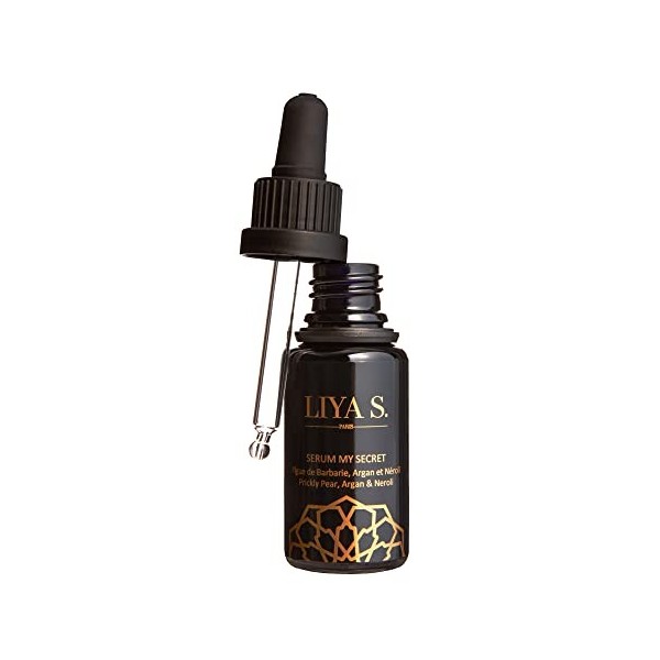 Liya S. Paris Sérum Huile de Pépin de Figue de Barbarie -Pression à Froid - Huile pure 15 ml - 100% naturel-Anti-âge Rides/T