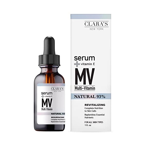 Claras New York Revitalizing Multi-Vitamin Facial Serum, Healthy and Resilient Skin, For All Skin Types, 30ml