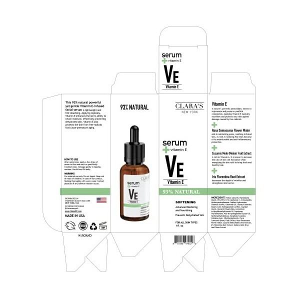 Claras New York Revitalizing Multi-Vitamin Facial Serum, Healthy and Resilient Skin, For All Skin Types, 30ml