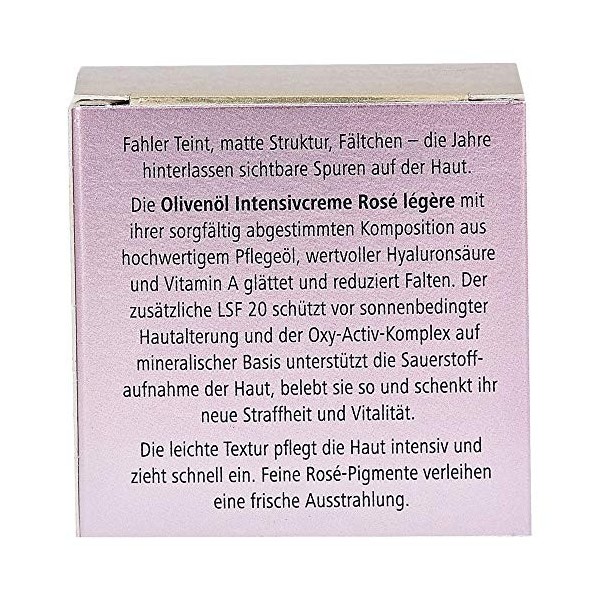 medipharma cosmetics Olivenöl Intensivcreme Rosé légère Tagescreme LSF 20, 50 ml Creme