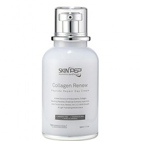 SkinPep Collagen Renew – Crème de jour réparatrice aux peptides – Hydratant pour la peau + rétinol + Sérum Acide hyaluronique