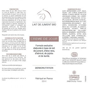 LABORATOIRES COPMED - Crème de Jour au Lait de Jument Bio - Crème Hydratante Visage, Anti-âge, Liftante - Pour Peau Sèche et 