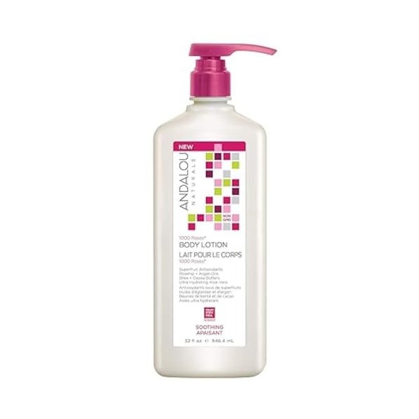 ANDALOU NATURALS 1000 Roses SOOTHING Body Lotion 946ml