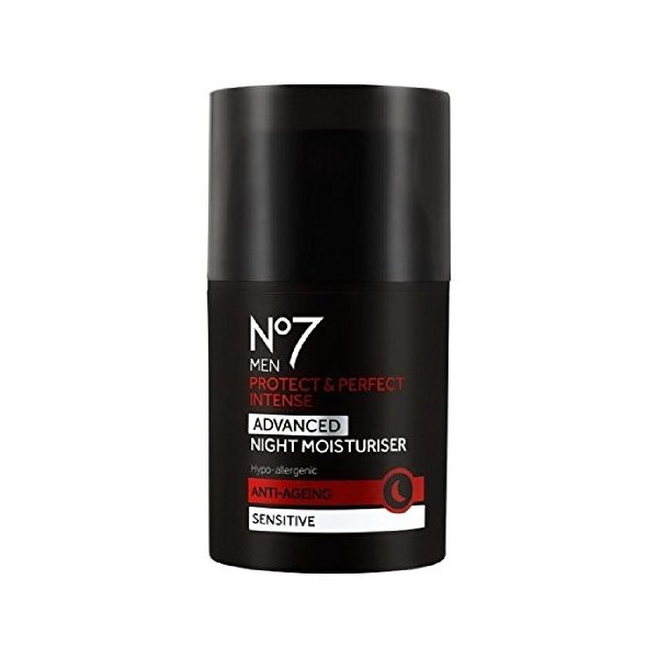 No7 Men Protect & Perfect Intense - ADVANCED Night Moisturiser - Anti Ageing - Sensitive - 50ml by Anti-wrinkle Moisturiser F