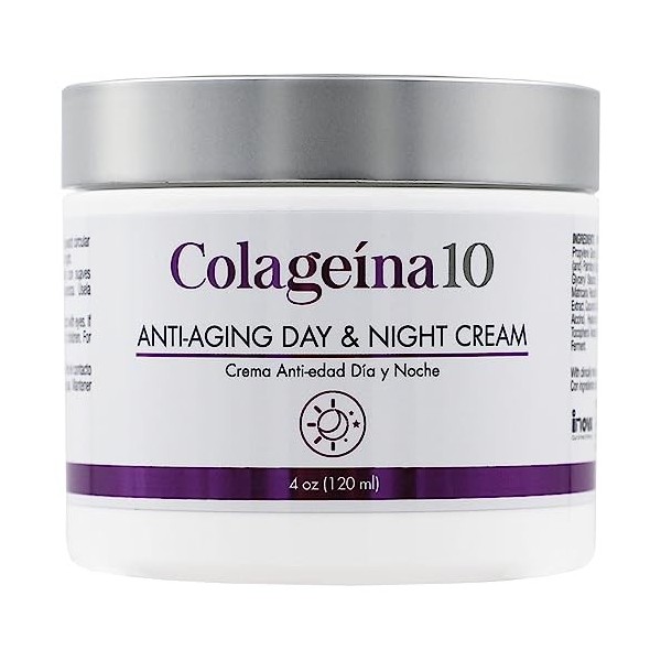 Colageína 10 COLAGEINA 10 Anti-âge de jour et crème de nuit Traitement Soins de la peau pour une apparence plus jeune. Rajeun