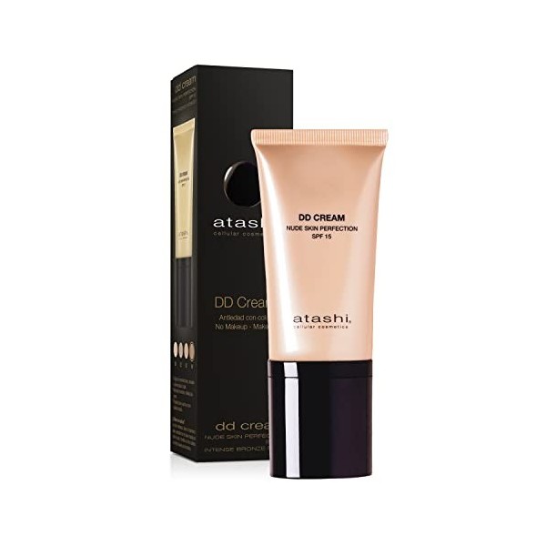 atashi DD Cream Anti-Age No Make up Make up Treatment. Creme Visage Anti Rides et Perfecteur, Correction Colorielle Effet Lif