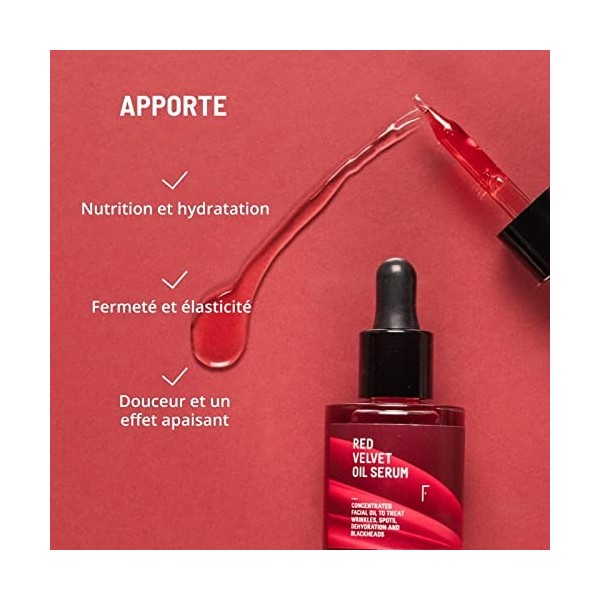 Freshly Cosmetics - Sérum Nourrisant 100% Naturel Red Velvet Oil Serum, 30ml