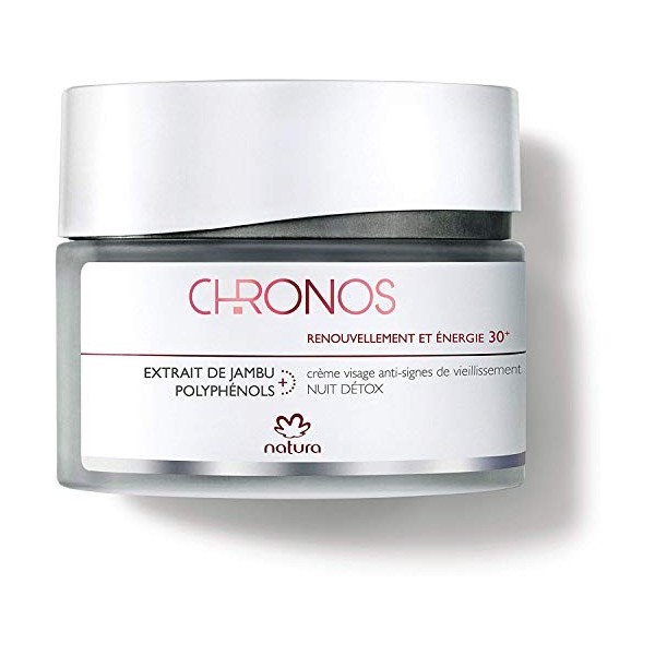 Crème visage anti-signes Nuit détox - Renouvellement et énergie 30+ - Natura Chronos - 40 ml