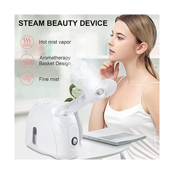 QraraZL Vaporisateur facial extensible, humidificateur à chaud pour un nettoyage en profondeur de la peau, Vaporisateur facia