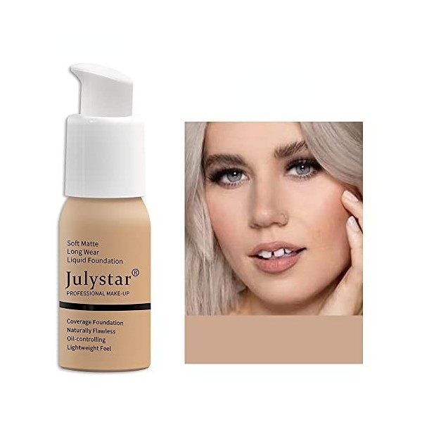 Julystar Oil control fond de teint crème fond de teint correcteur fond de teint liquide durable sans maquillage 02 