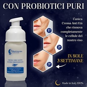 Crème Visage Anti-Rides Bio Collagène Aux Probiotiques Purs - Fabriquée En Italie - 50 ml