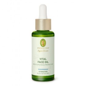 PRIMAVERA Vital Face Oil - Hydratant & Protective 30 ml - Cosmétique naturel - Huile pour le visage pour peaux normales à sèc