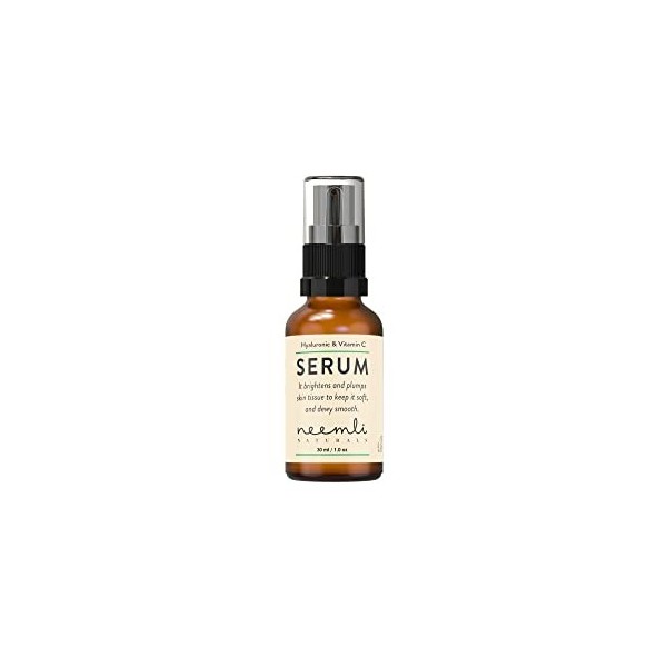Neemli Naturals Hyaluronic & Vitamin C Serum, Light and Non-Greasy Age-Defying Serum, Brighten Skin Tone, Water Gel Daily Fac
